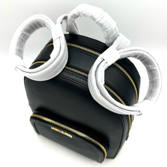 Michael Kors Medium Jaycee Backpack & Large Continental Wallet Black/Gold - Picture 6 of 14